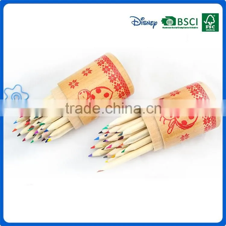 3.5 inch 24 colors pencils into the kids personalized pencil box