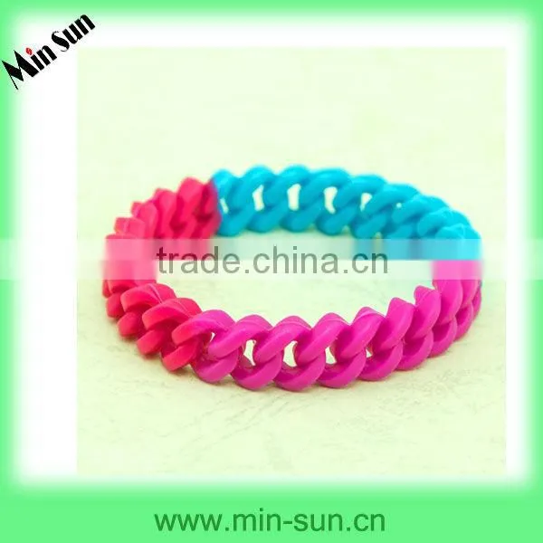 Color Chain Silicon Bands Bracelets