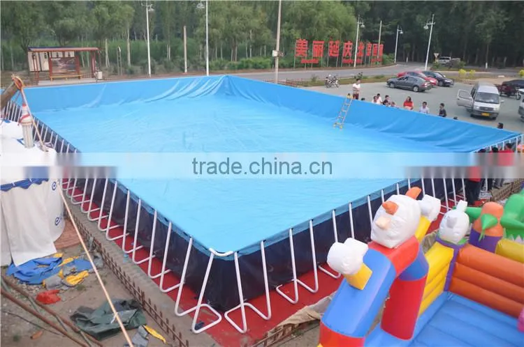 Hot sale steel frame inflatable outdoor swimming pool