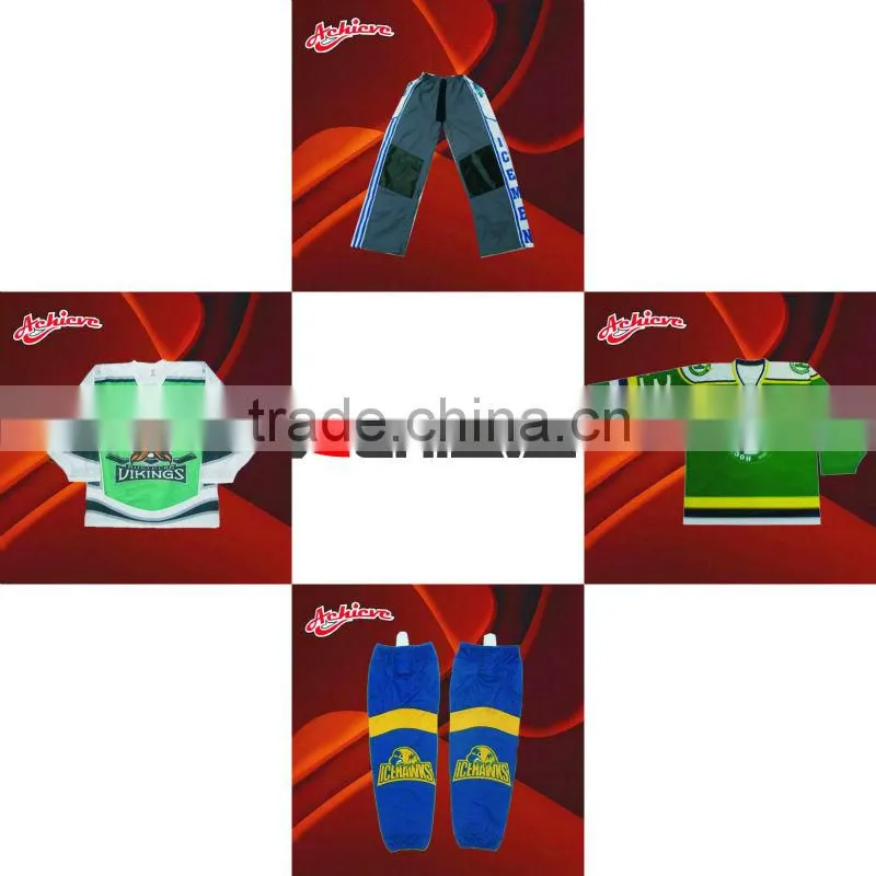 wholesale cheap team international ice hockey goalie socks jerseys uniform