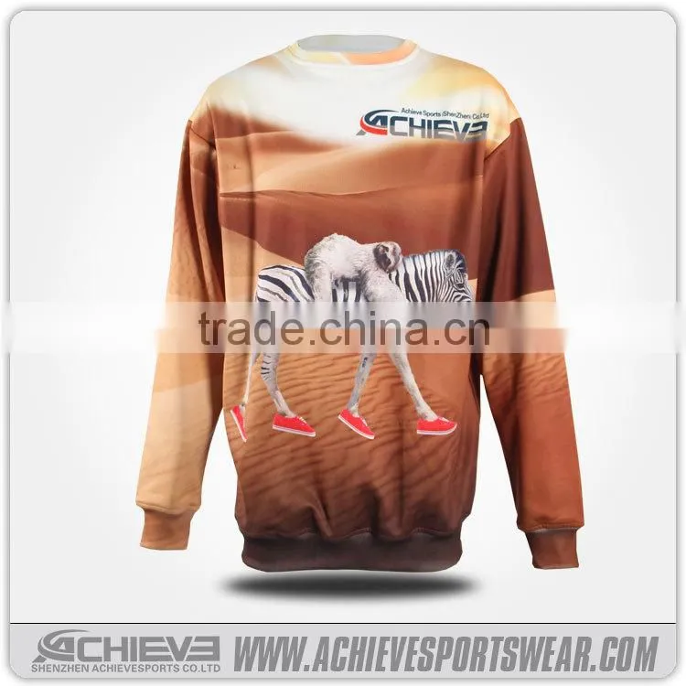 2015 all over printed sweatshirt custom sublimation all over print crewneck sweathirts
