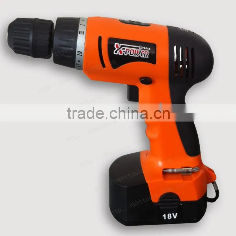 18V cordless drill set packing in plastic with window
