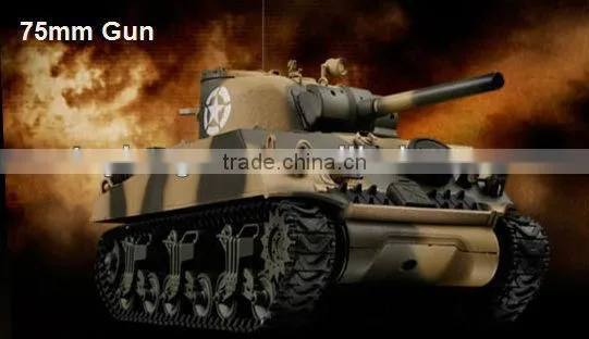 M4A3 SHERMAN VS RC 1/24 Battle Tank Desert Camouflage