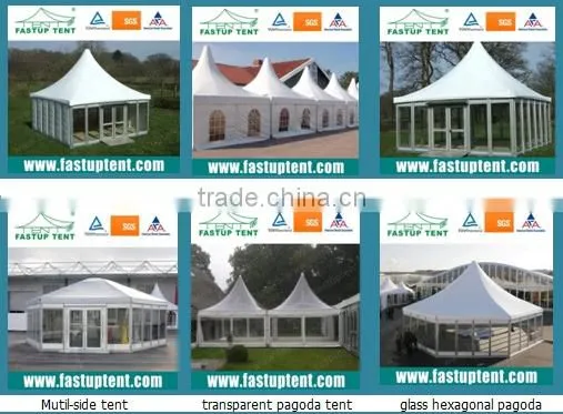 Luxury Hexagonal Pagoda Tent with Glass Wall