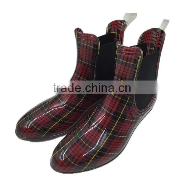 Fashion Ankle Rubber Rain Boot For Women