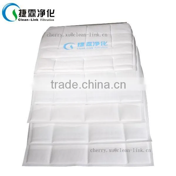 Hot sale Shot sale bag filter media/synthetic fiber pocket filtynthetic fiberglass filter media bag Air Filter air pocket filter