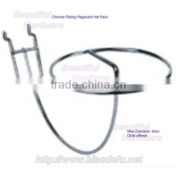 Chrome Plating helmet display for slatwall