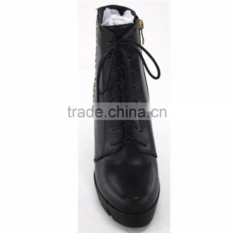 Winter wedge cheap sheepskin boots with neoprene