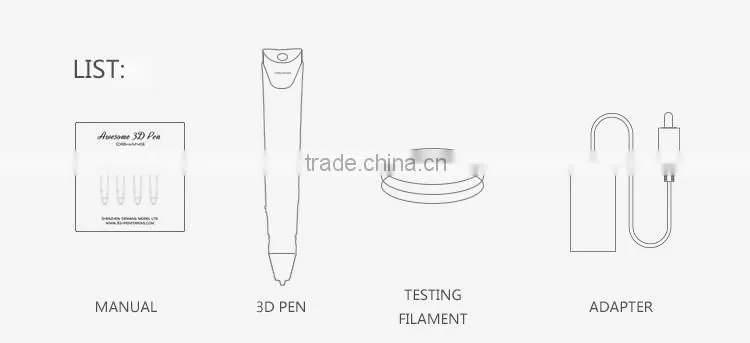 3d drawing pen magic print pen with ABS/PLA materials filament