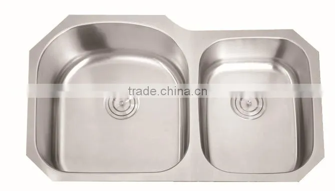 2015 hotsell 30/70 stainless steel kitchen sink