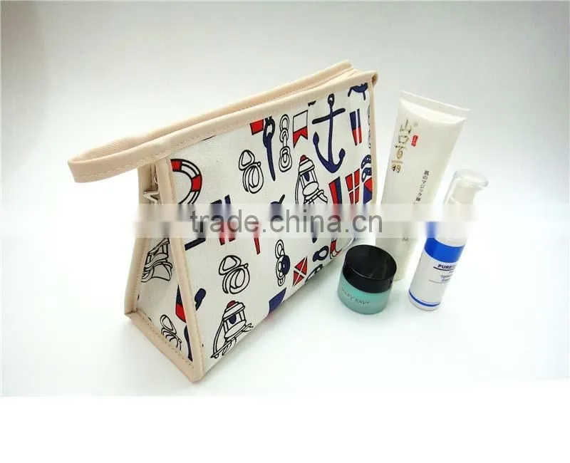 Promotional canvas cosmetic travel bag made in Guangzhou China