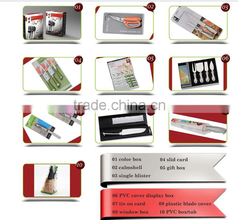 6PCS steak knife set with knife block
