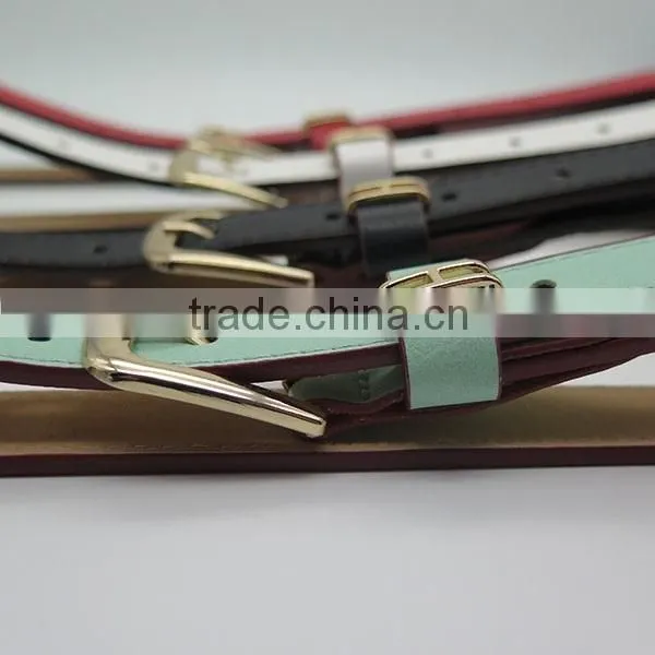 Fashionable Colorful Skinny Belts for Women in Wholesale