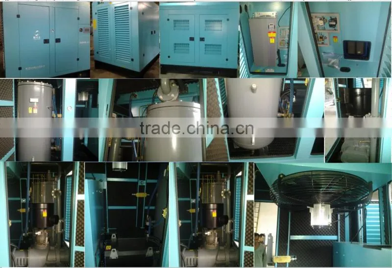 90kw 125hp Energy Saving Variable Frequency Converter Low pressure screw air compressor