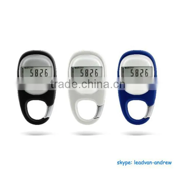 Goal Tracker 7 Days Memory 3D Pedometer With Carabiner
