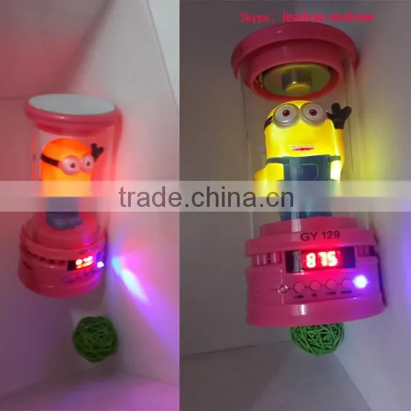 Support TF Card/USB/FM Radio Colorful Flash Despicable Me Stereo Portable Mini Speaker