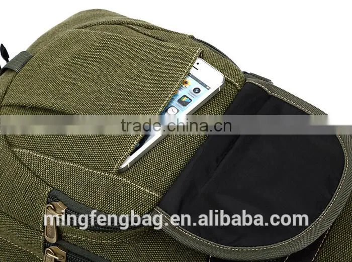 Custom Vintage Canvas Leather MenTravel Bag
