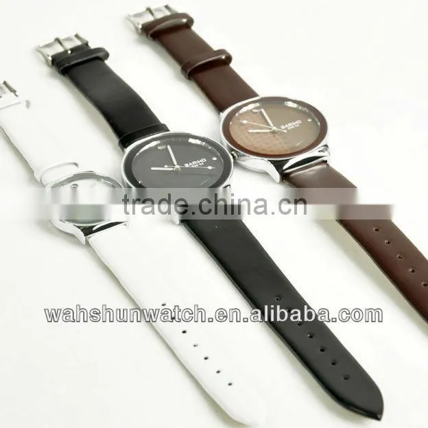 promotional colorful women leather wristwatches made in China