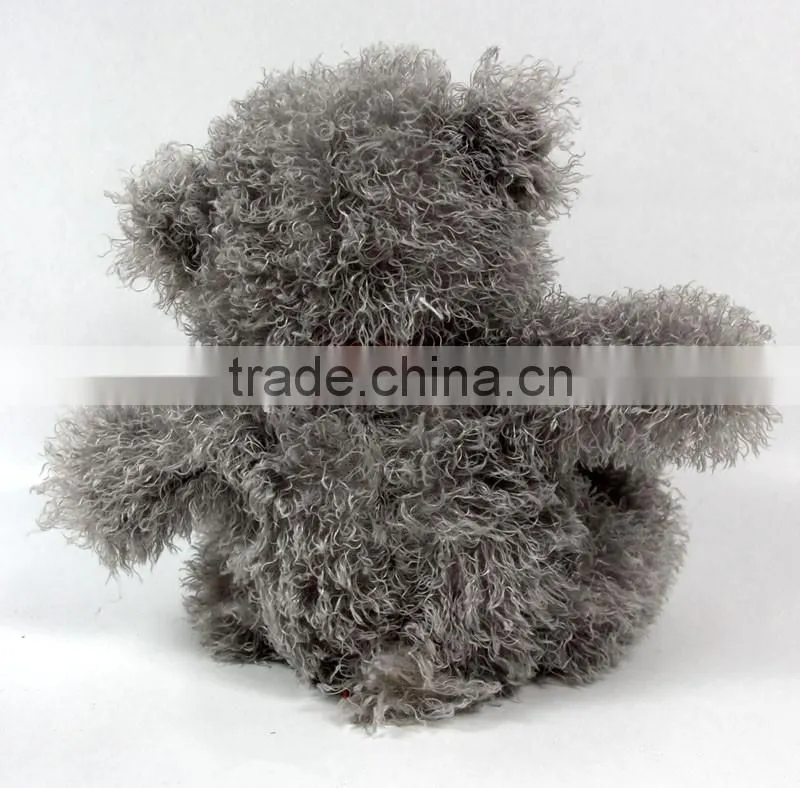 Luckiplus Hot Sale First Class Grey Bear With Scarf Safe Technology Toy For Kids