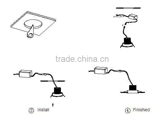 shenzhen factory 3w Epistar led High Power Ceiling Light energy saving AC100-240V 38degree