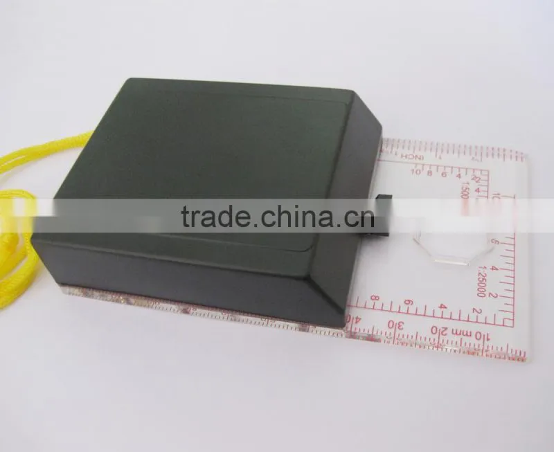 Standard Military folding ruler map compass/map Compass with mirror