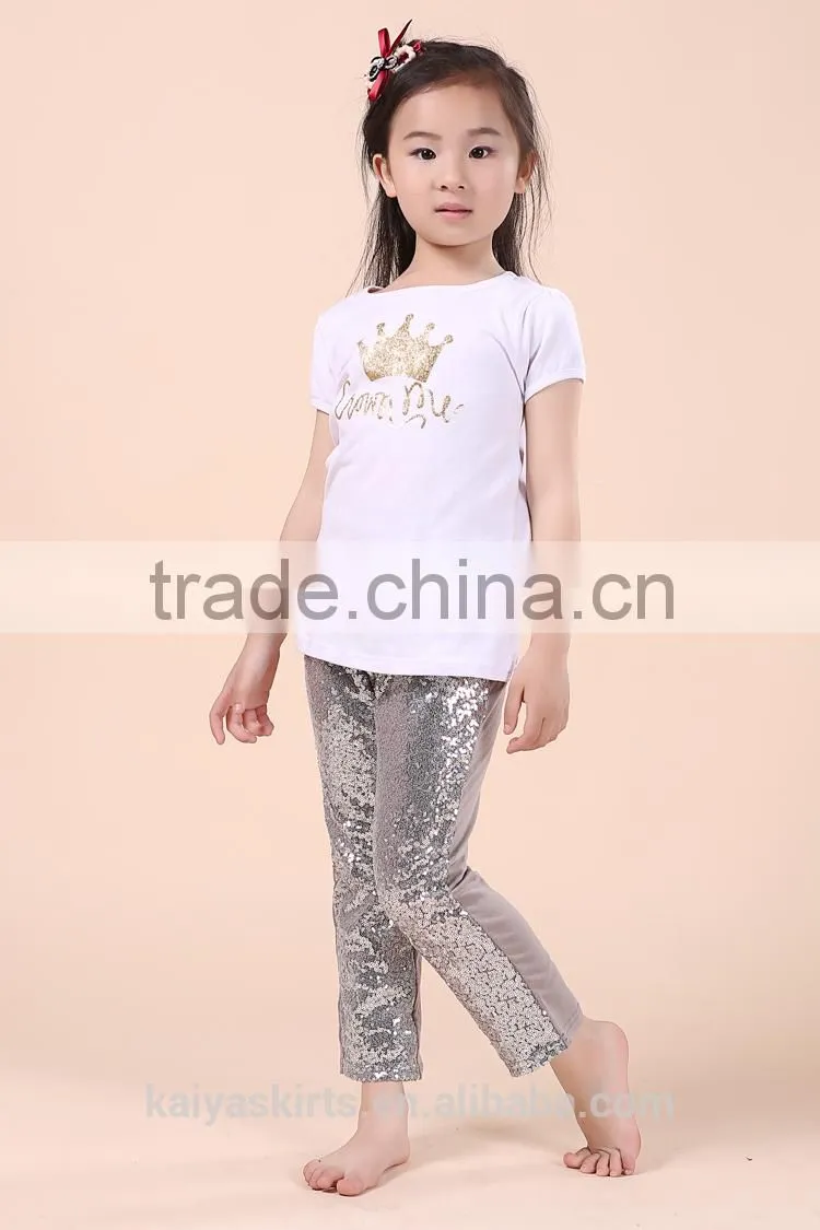 baby girl Gold seaside long pant lovers designing pants latest design pants