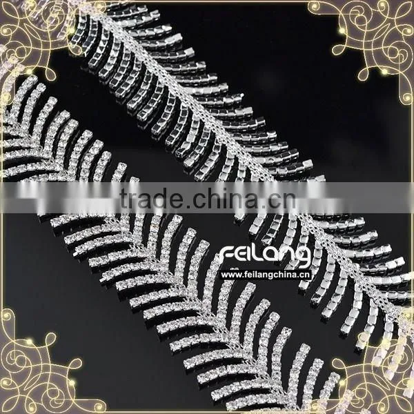 Fancy crystal rhinestone chain trimming