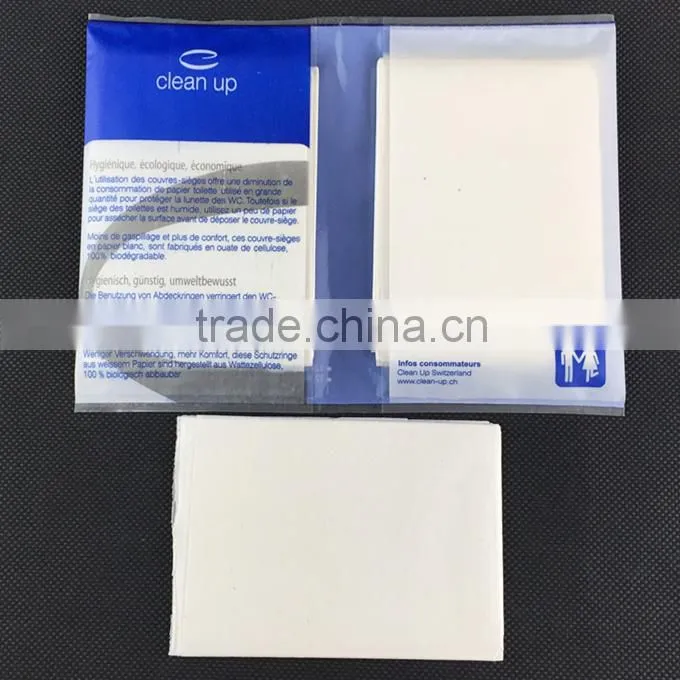 Disposable Recycled Pulp Paper Travel 1/32 Fold Toilet Cover Seat