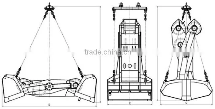 Crane grab bucket 18 ton