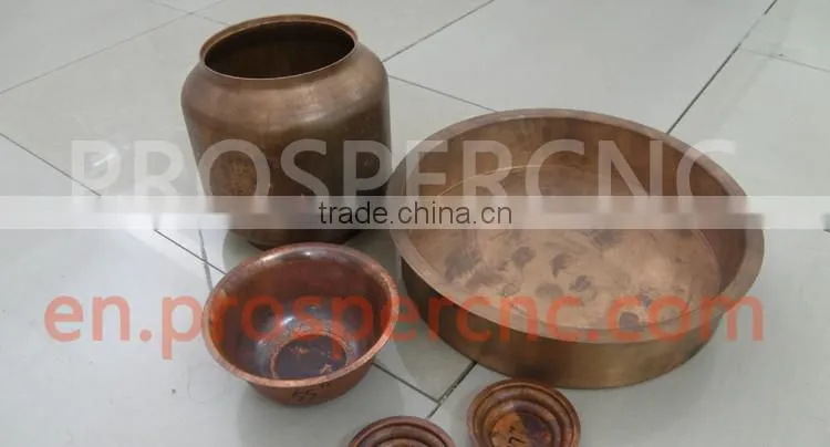 metal spinning parts processing circle compressor inlet before spinning Metal spinning machine