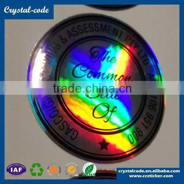 Printable hologram sticker shiny self adhesive hologram label