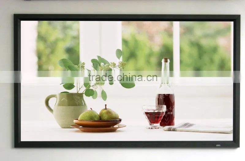 format16:9 106 inch Frame projection screen/fixed aluminiul frame projectin screen with black velvet