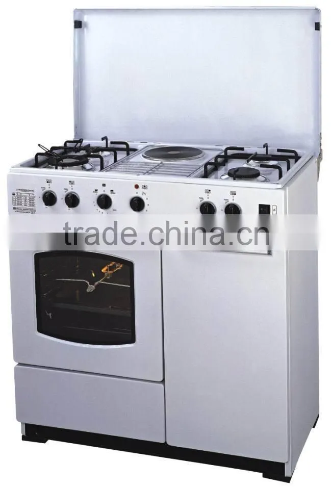 2013 Hot Sales Model Metal Cover And Metal Top 4 Burner and 1 Hot Free Standing Oven( Model no:KZ-720)