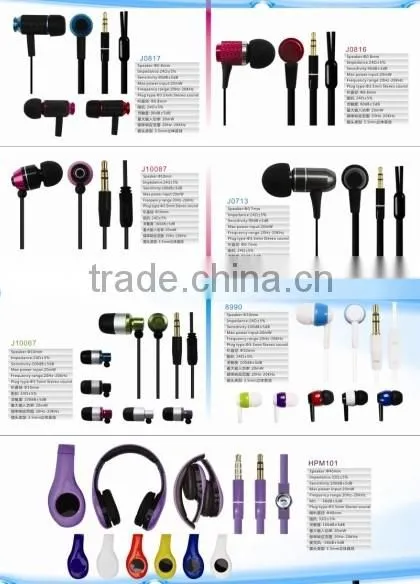 fashion earhook sport erphone with mirc handfree metal earbud