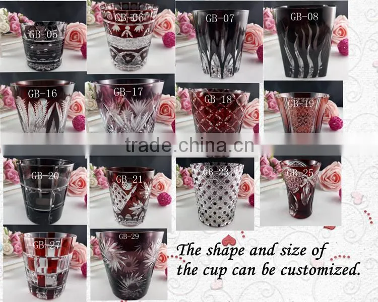 260ml new design crystal cup glass cup for wedding party and home