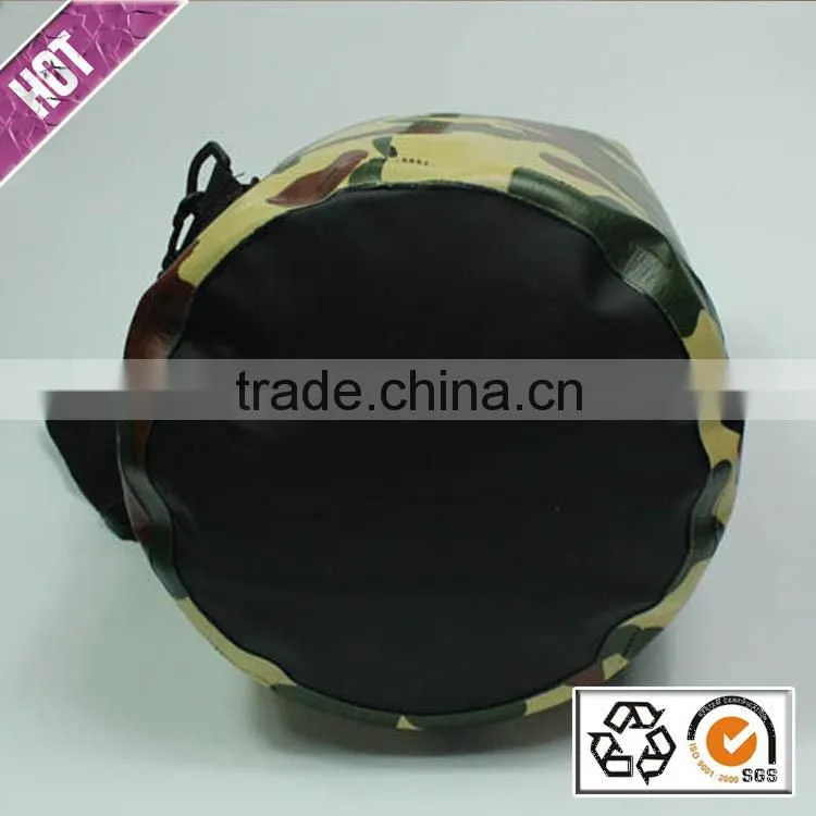 Custom logo dry waterproof camo bag with shoulder straps for outdoor camping