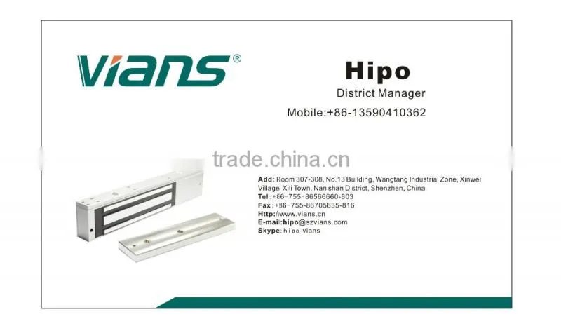 Shenzhen Vians stain steel lock u type bracket for magnetic lock with CE ROHS