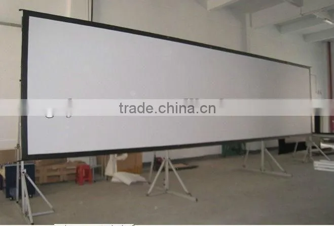 Power projector screen for multi-media system