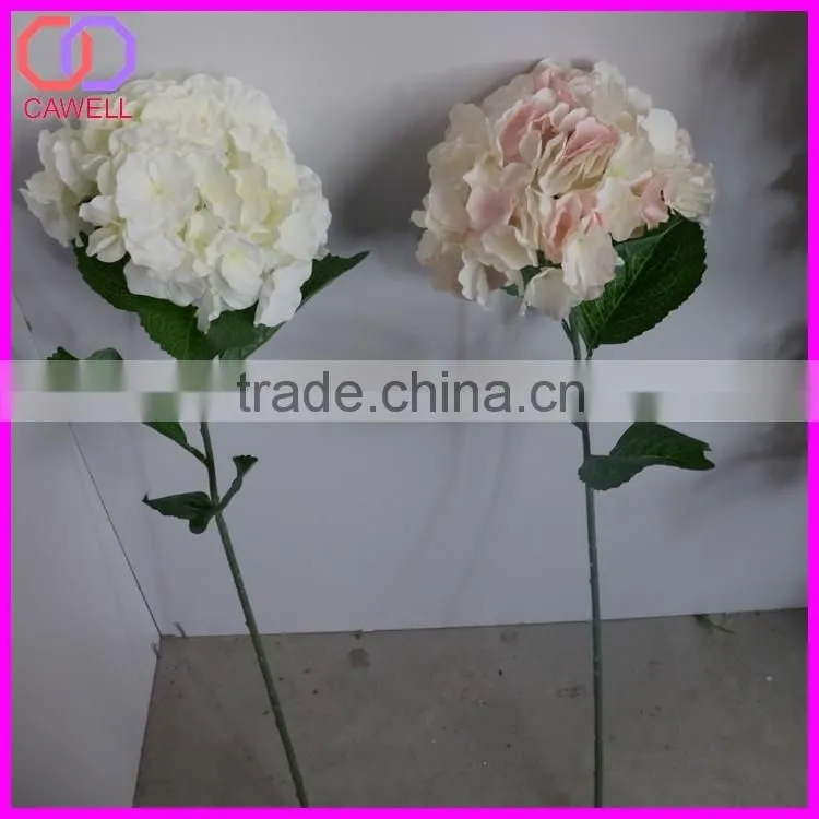 white hydrangea fabric flower