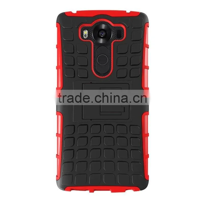 cheap goods from china For LG V10 G4 Pro PC + TPU Shockproof Hard Hybrid Rubberized Kickstand Case, case for lg v10 g4 pro