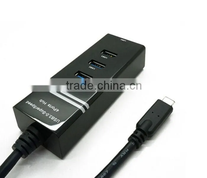 10Gbps reversible USB 3.1 Type C to 4 PORTS USB 3.0 HUB for Apple Macbook AIR 12"
