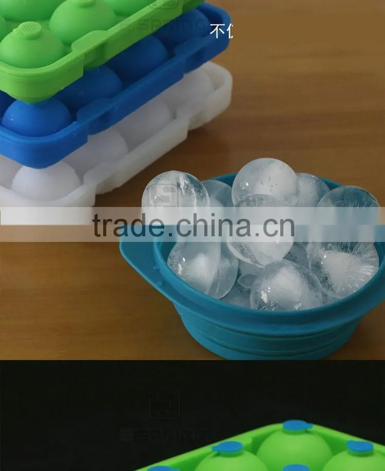 New 4.8cm diameter Silicone Ice Ball Cube Tray with small lid Freeze Mould Bar Jelly Chocolate Mold Maker
