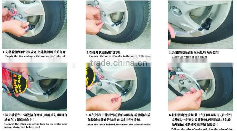 2016 CANTON FAIR Aeropak China Automatic Tyre Sealer Inflator 450/550/650ml for bike and car