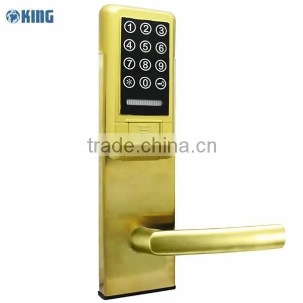Silver/Gold hotel keyless door lock with password keypad