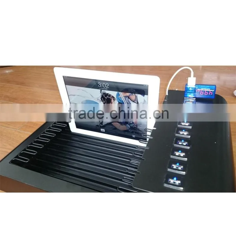new version steel desktop tablet USB storage and charing locker