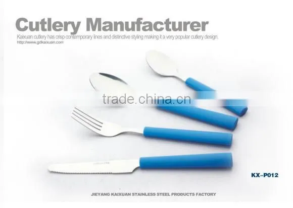 Factory Direct Sale Stainless Steel Plastic Handle Cutlery Set