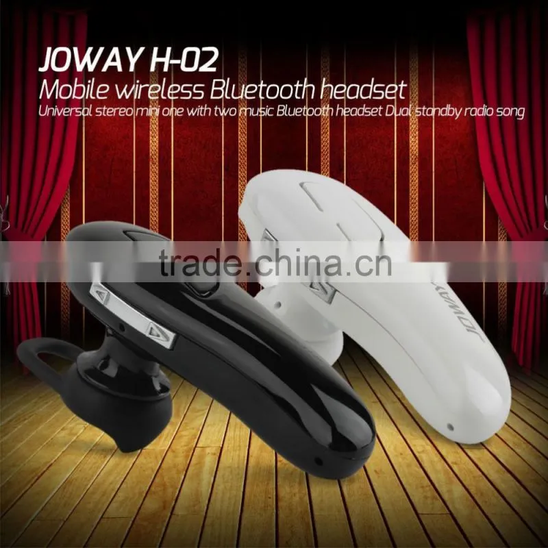 JOWAY H-02 Mobile wireless Bluetooth headset, universal stereo mini one with two music Bluetooth headset Dual standby radio song