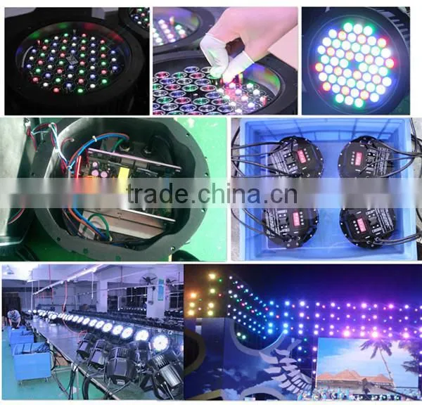 IP68 waterproof RGBW 54pcs 3watt 4in1 LED theater light