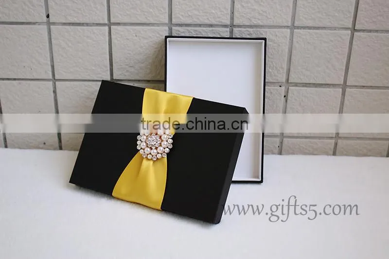 Gorgeous Handmade Luxury silk invitation boxes fow wedding
