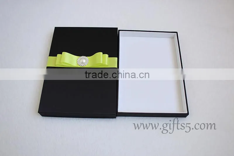 Luxury Black wedding invitation boxes for cards